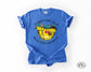 Turquoise And Blue Collar Boys Yellow Hard Hat Comfort Colors® Graphic Tee
