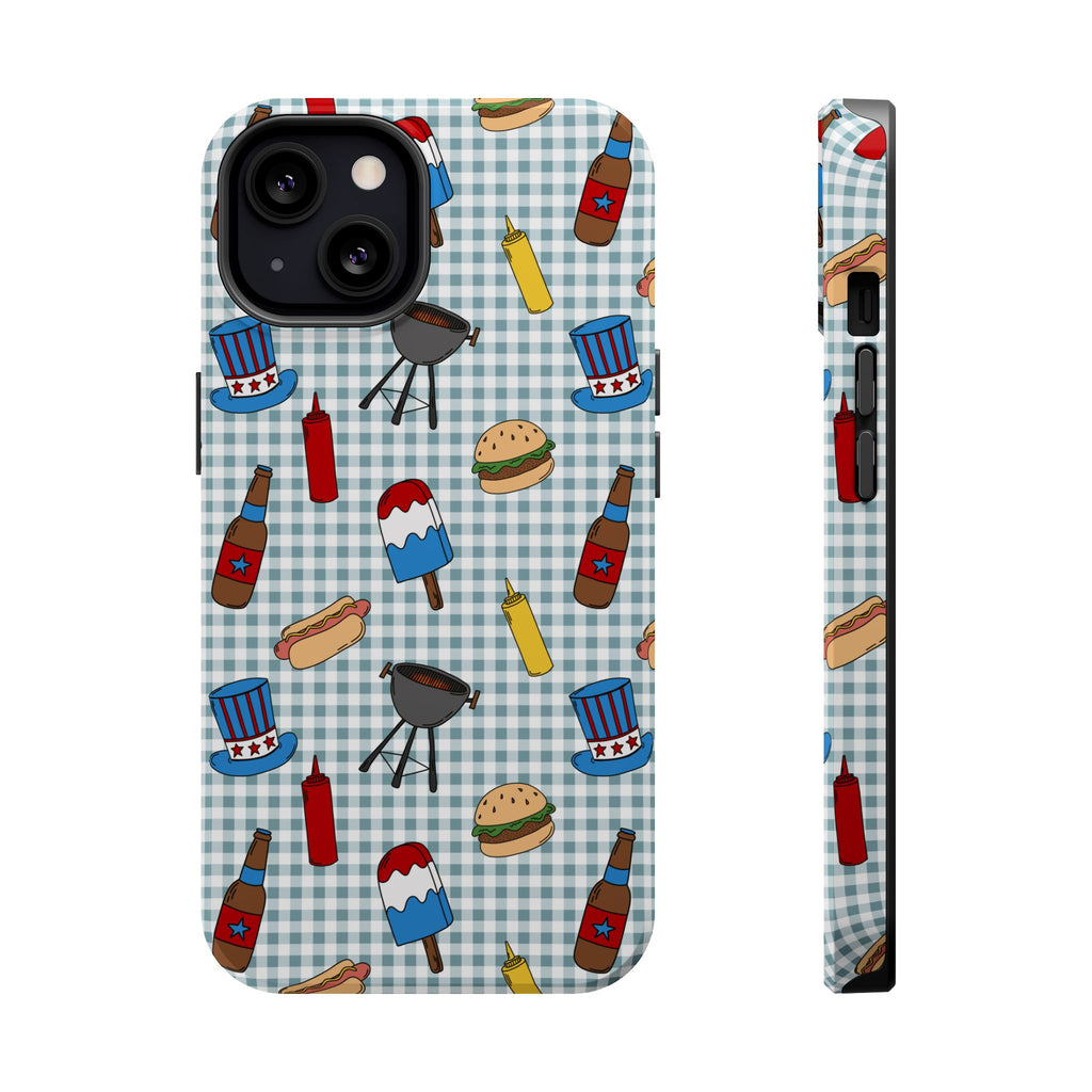 Patriotic BBQ Magnetic Impact-Resistant Case