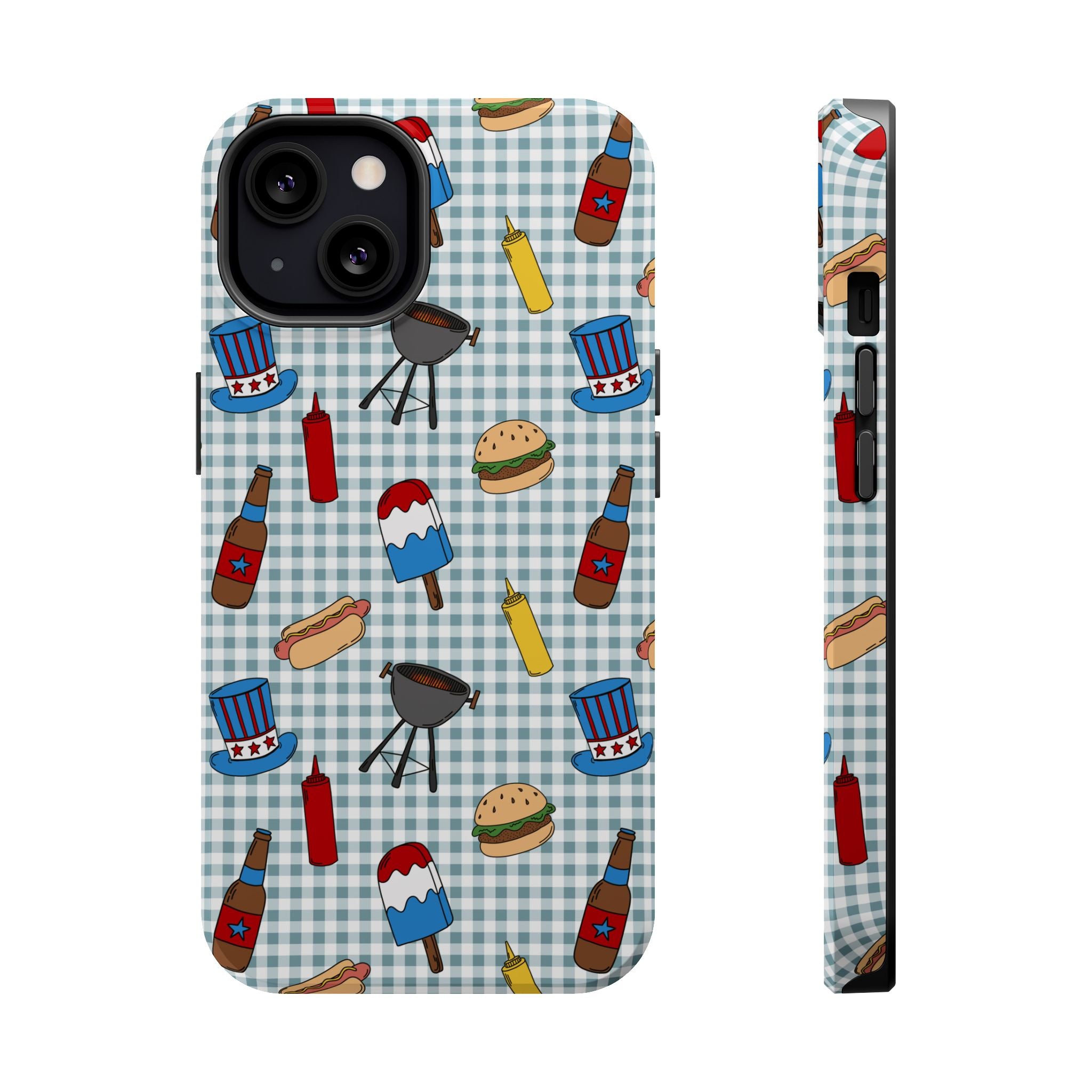 Patriotic BBQ Magnetic Impact-Resistant Case