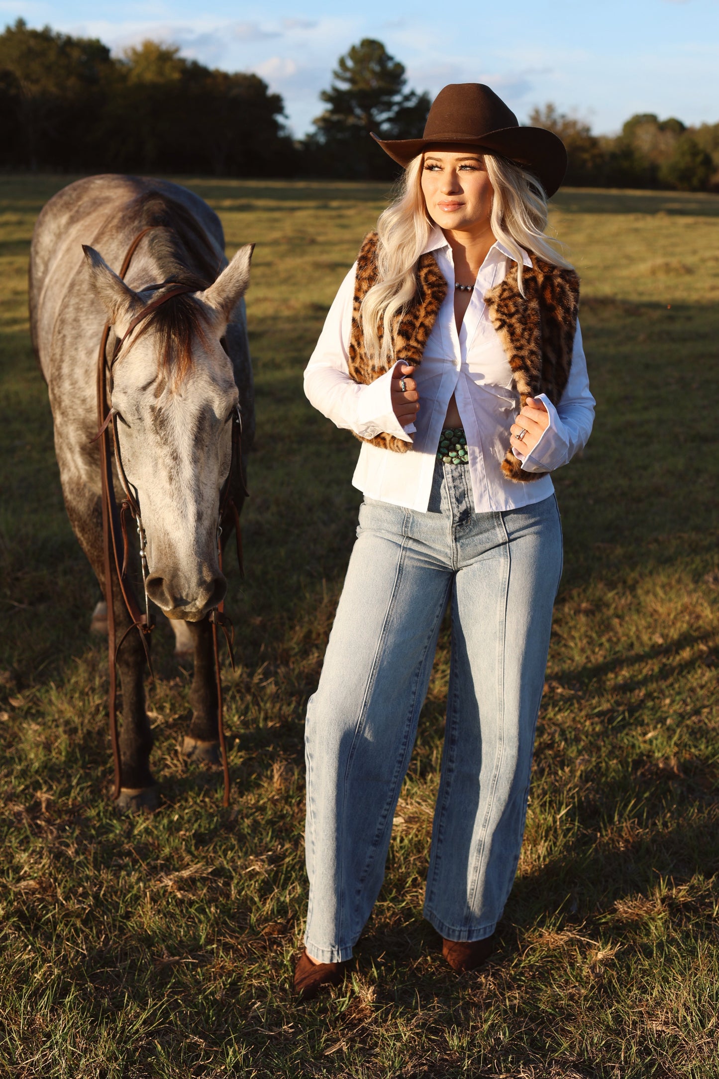 THE LEOPARD FUR VEST
