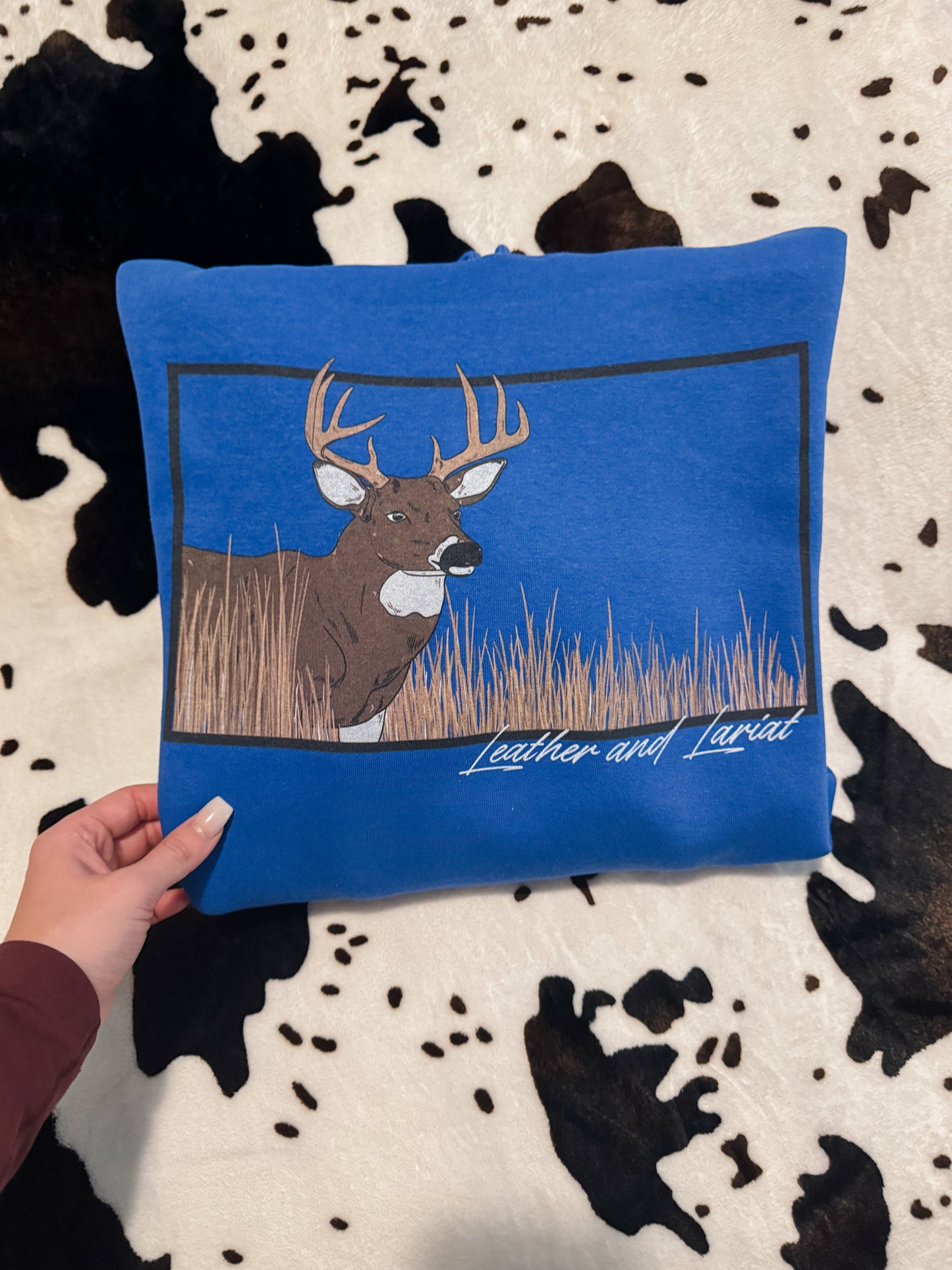 Deer Scene Hoodie Graphic Pullover