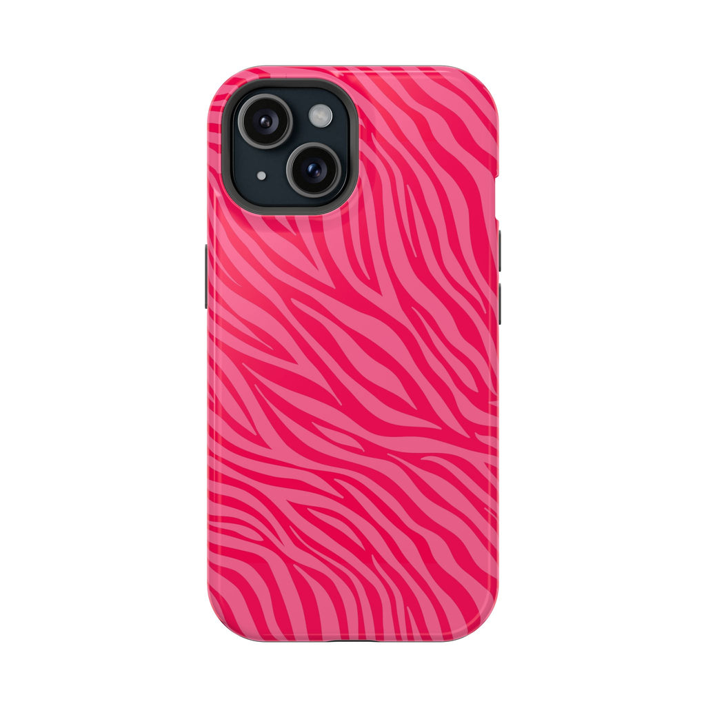 Pink Zebra Magnetic Impact-Resistant Phone Case