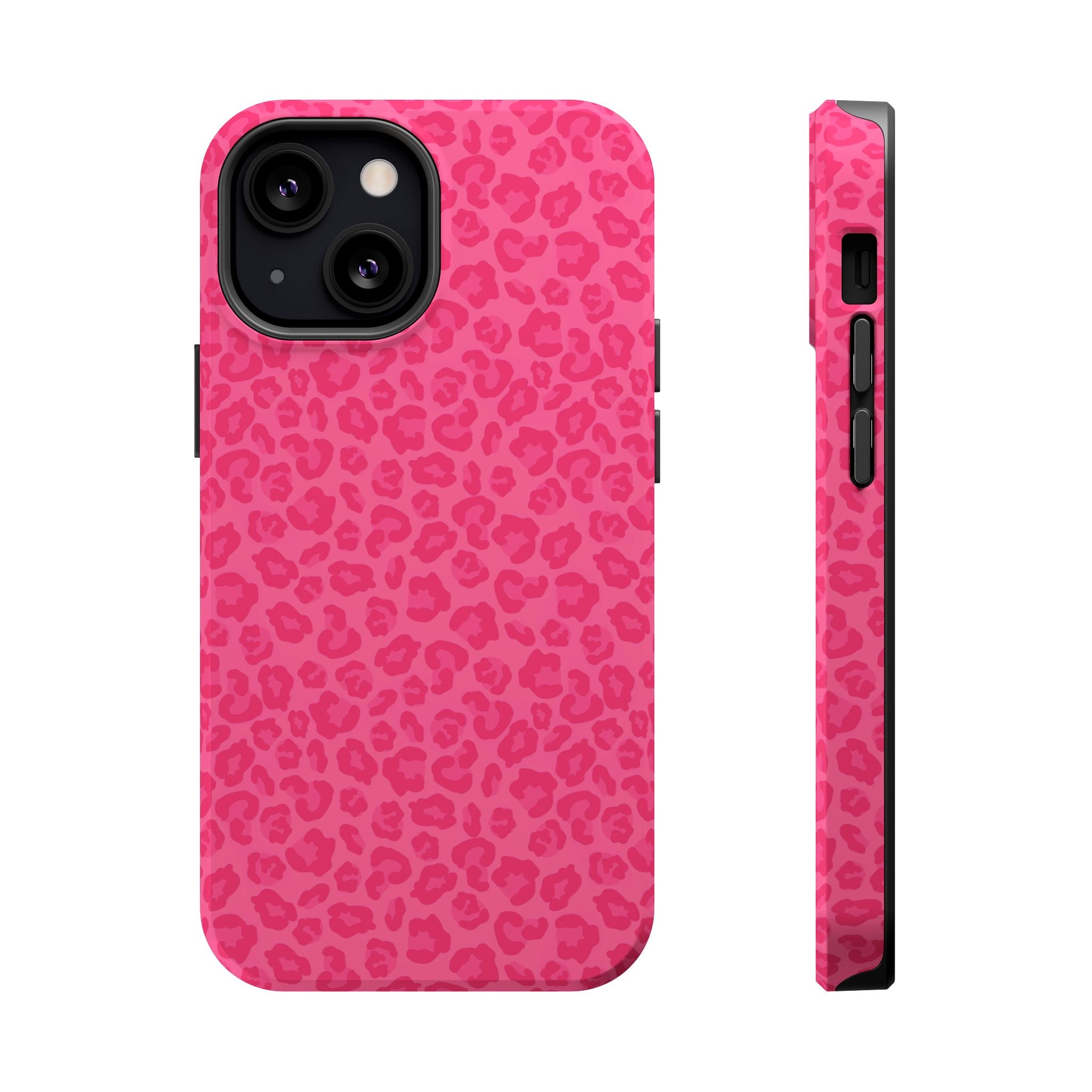 Pink Leopard Magnetic Impact-Resistant Phone Case