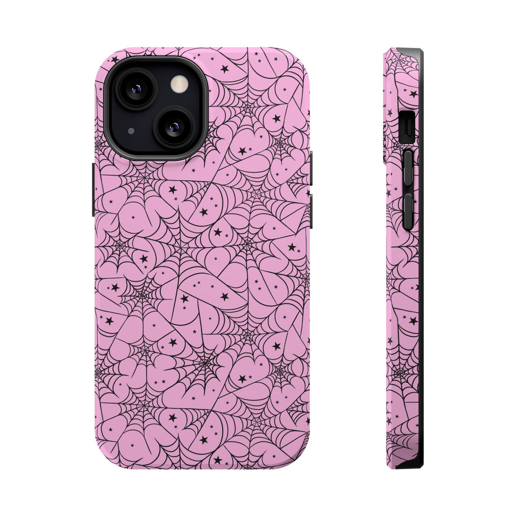 Pink Spiderweb Magnetic Impact Phone Case