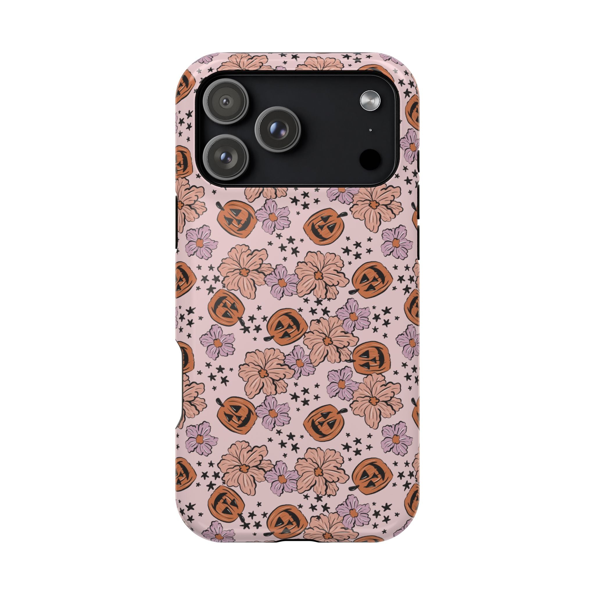 Halloween Pumpkin Floral Magnetic Impact Phone Case