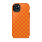 Orange Checkerboard Magnetic Impact Phone Case