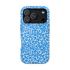 Blue Leopard Print Magnetic Impact-Resistant Phone Case