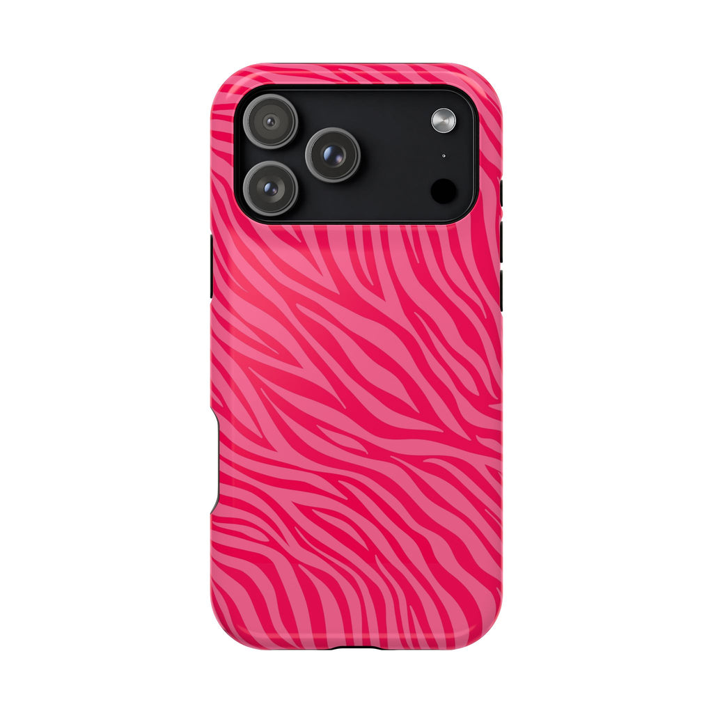 Pink Zebra Magnetic Impact-Resistant Phone Case