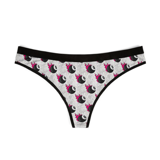 White Camo Pink 8 Ball Thong