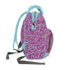 Pink Purple Camo Multifunctional Diaper Backpack