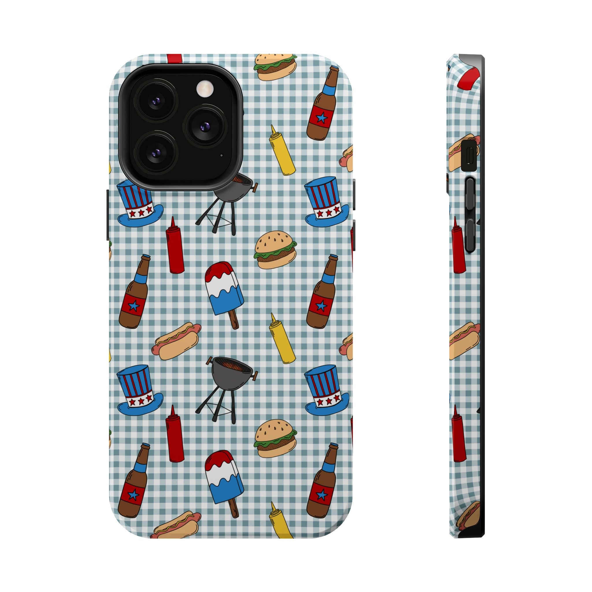 Patriotic BBQ Magnetic Impact-Resistant Case