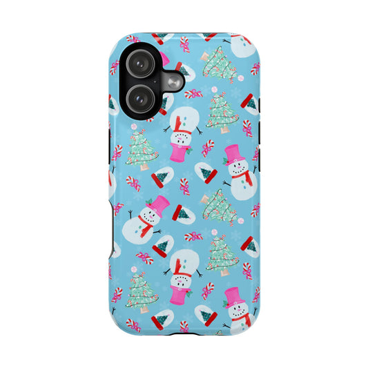 Bright Watercolor Winter MagSafe Compatible iPhone Case