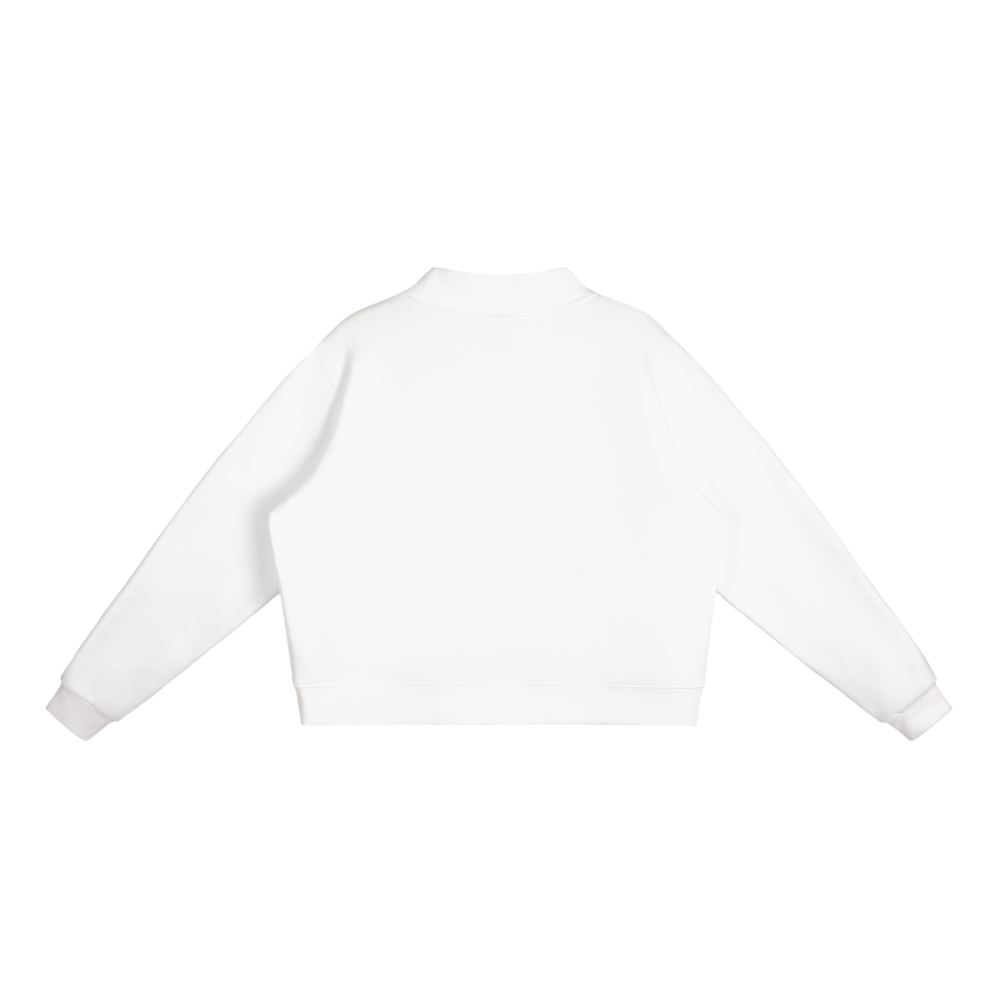 BEDAZZLED DUCK FLEECE MOCK-NECK CREW SWEATSHIRT