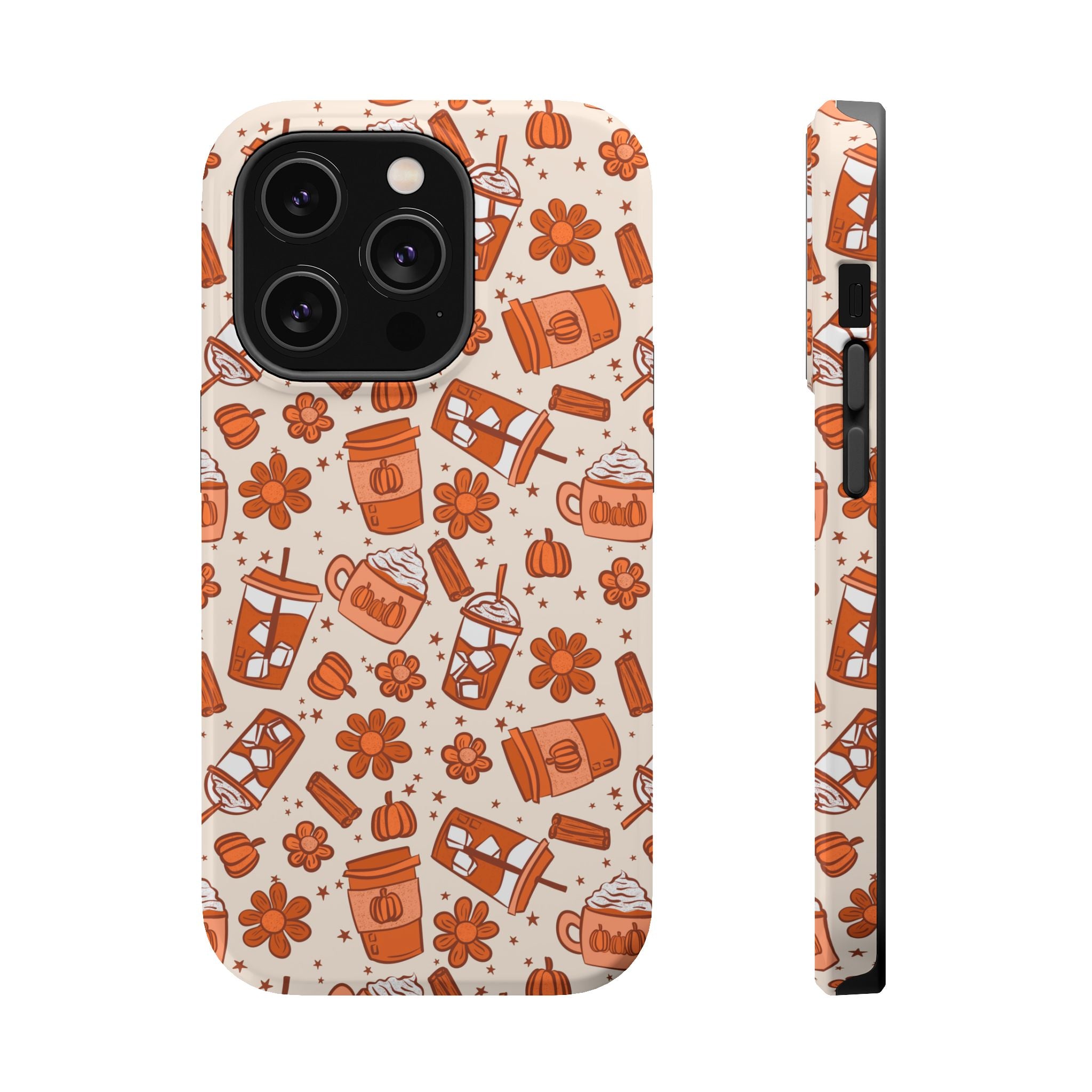 Autumn Coffee Pattern Magnetic Impact-Resistant Phone Case