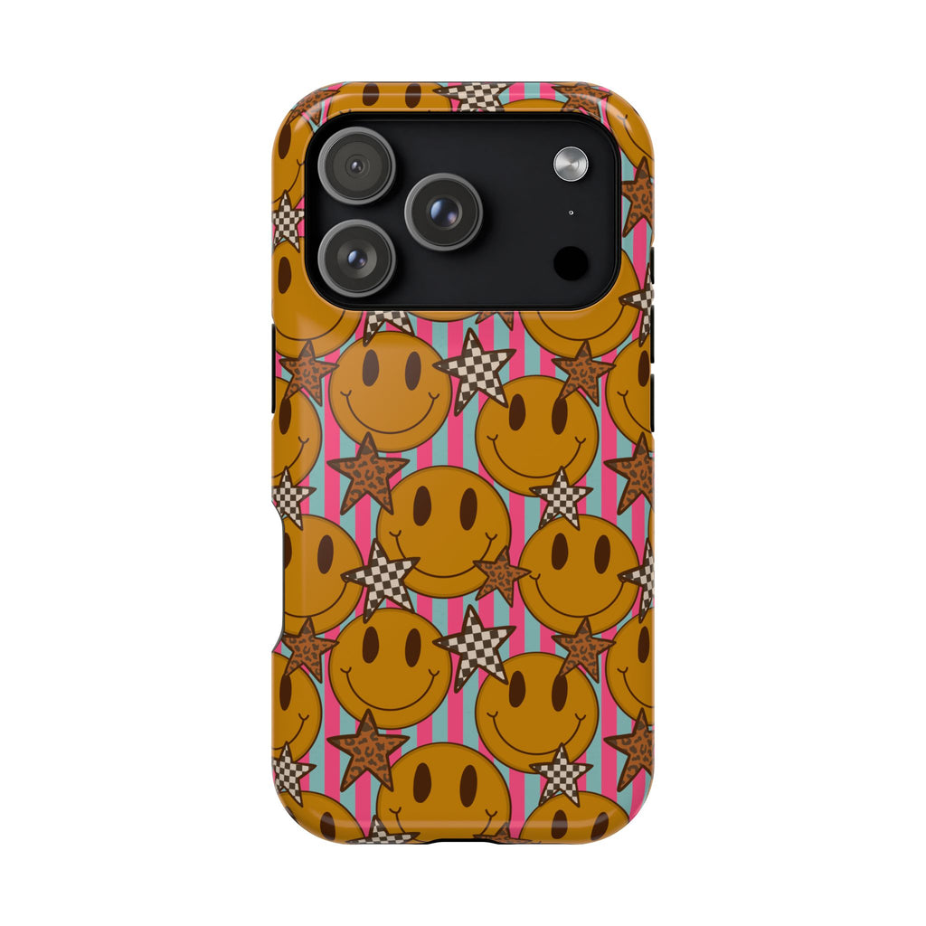 Retro Smiley Pattern Magnetic Impact-Resistant Case