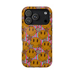 Retro Smiley Pattern Magnetic Impact-Resistant Case