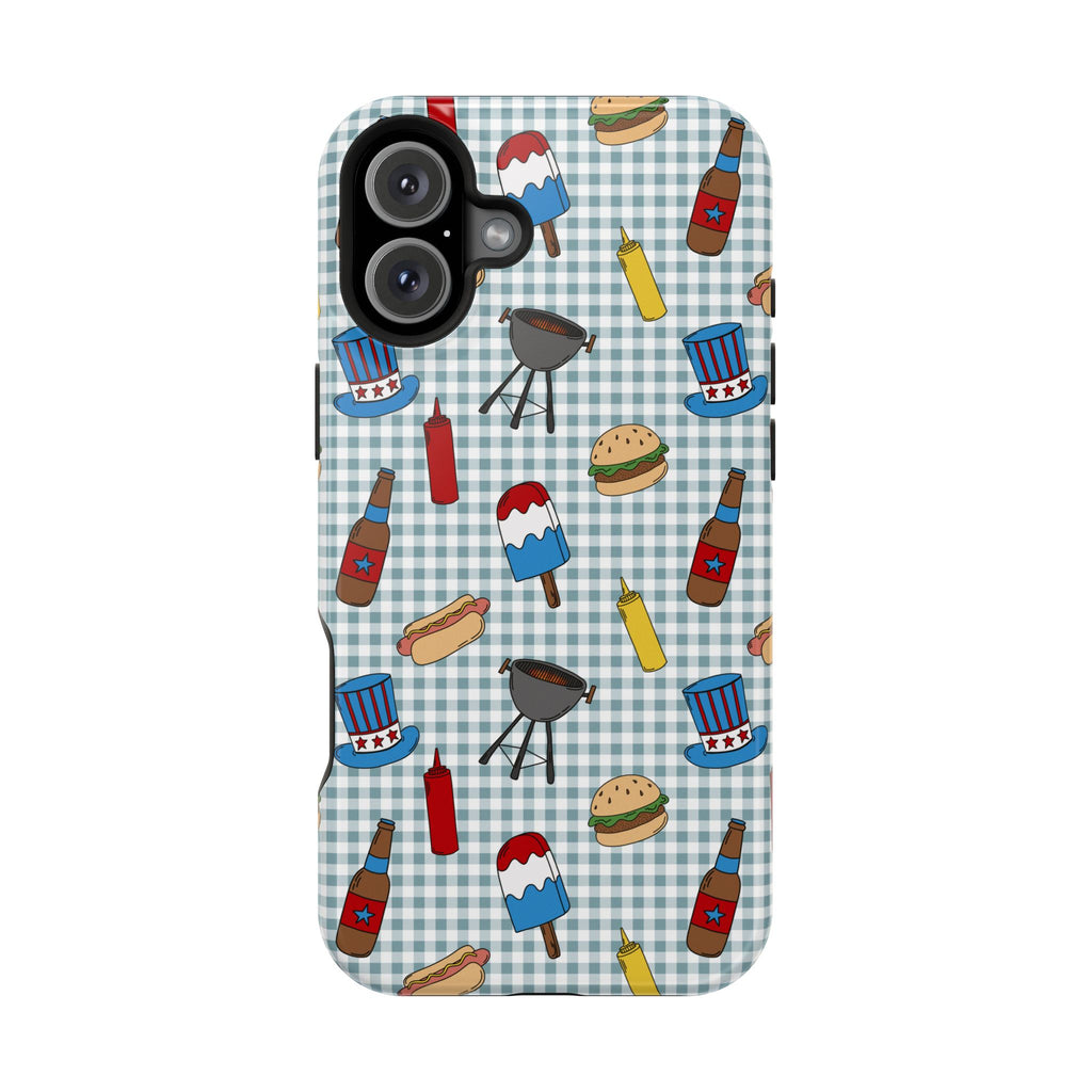 Patriotic BBQ Magnetic Impact-Resistant Case