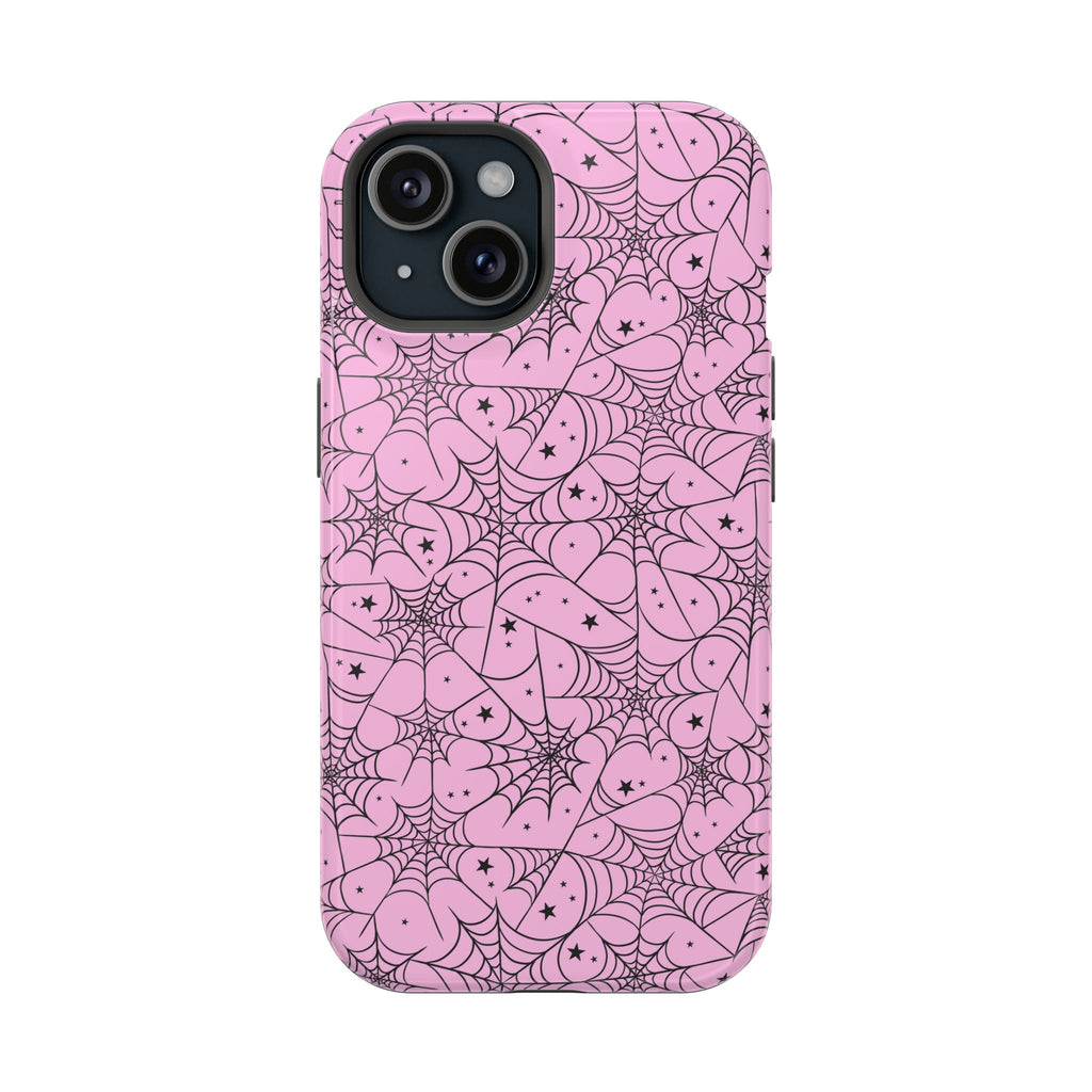 Pink Spiderweb Magnetic Impact Phone Case
