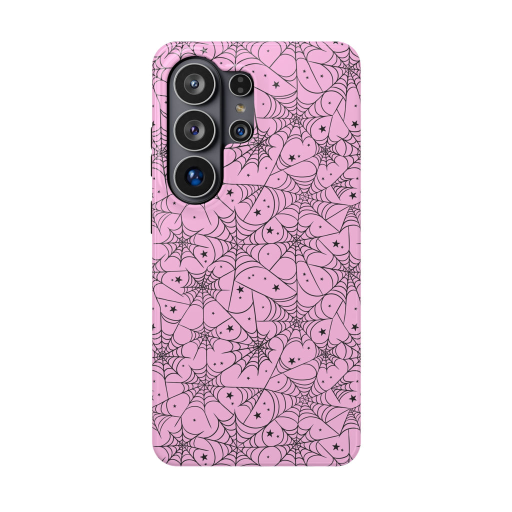Pink Spiderweb Magnetic Impact Phone Case