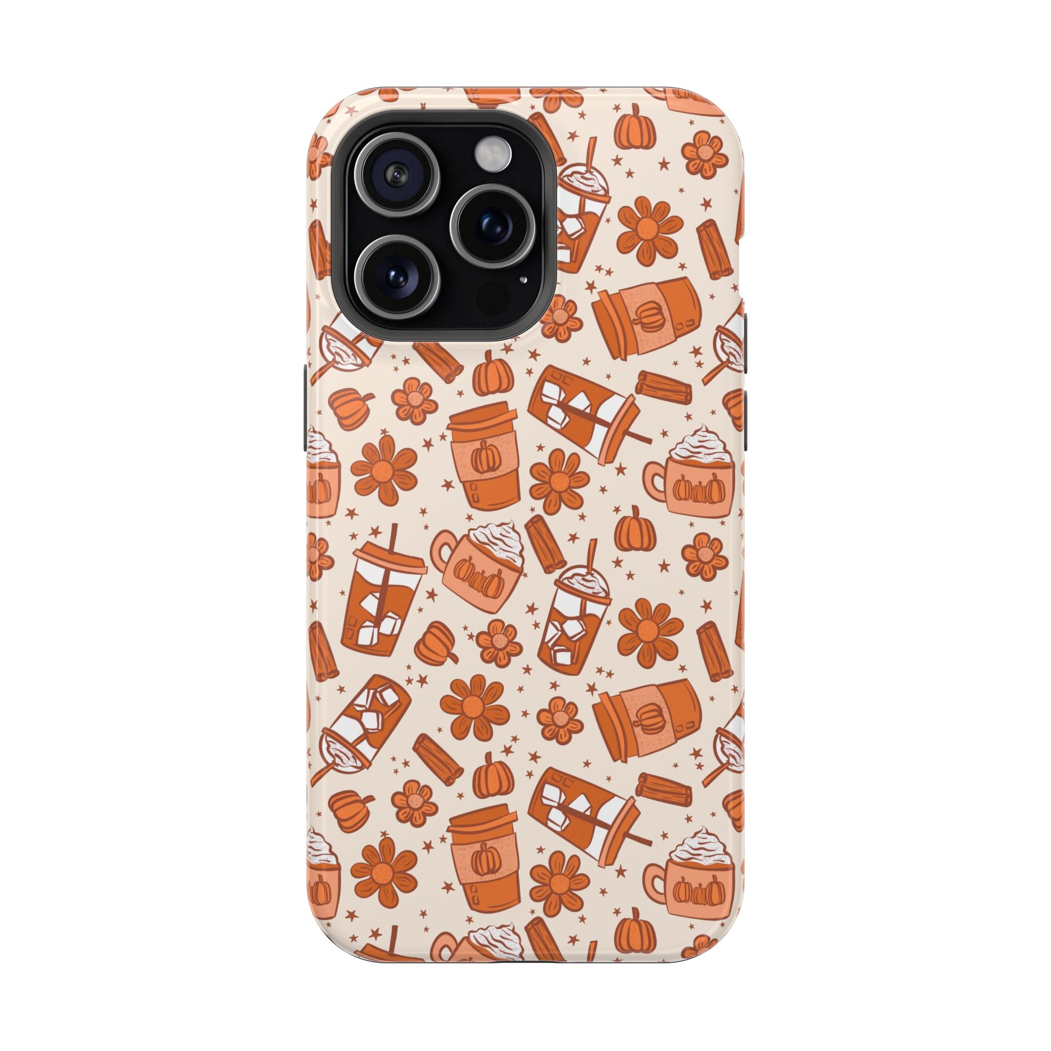 Autumn Coffee Pattern Magnetic Impact-Resistant Phone Case