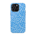 Blue Leopard Print Magnetic Impact-Resistant Phone Case
