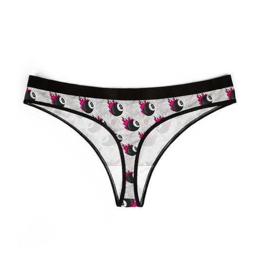 White Camo Pink 8 Ball Thong