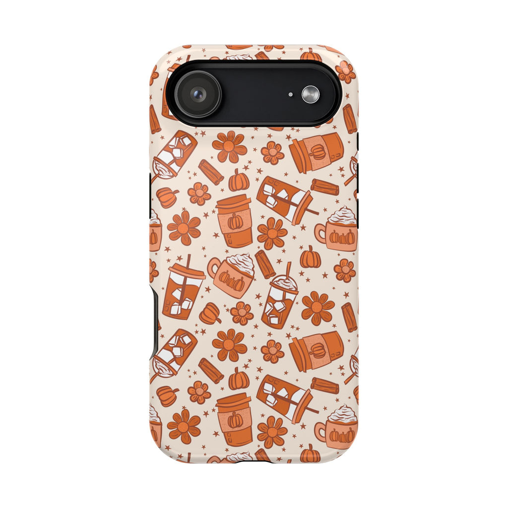 Autumn Coffee Pattern Magnetic Impact-Resistant Phone Case
