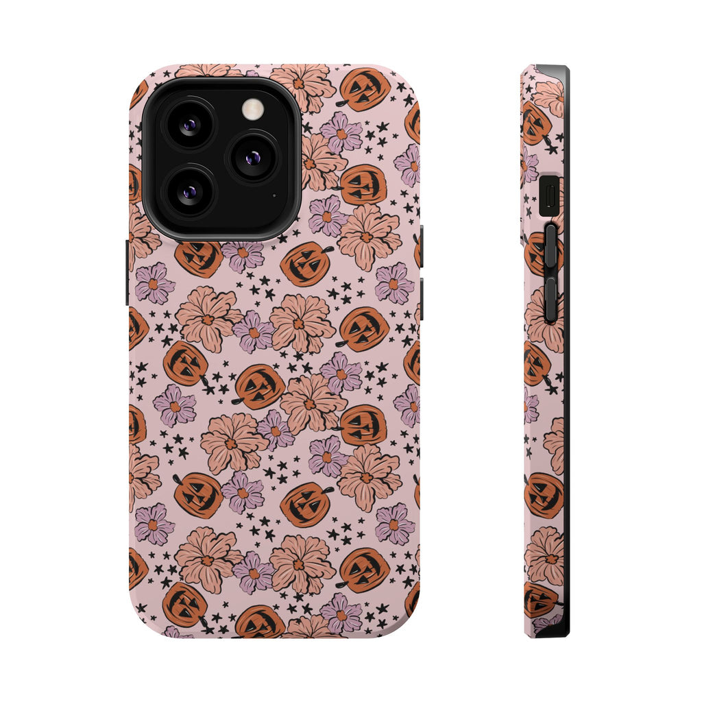 Halloween Pumpkin Floral Magnetic Impact Phone Case