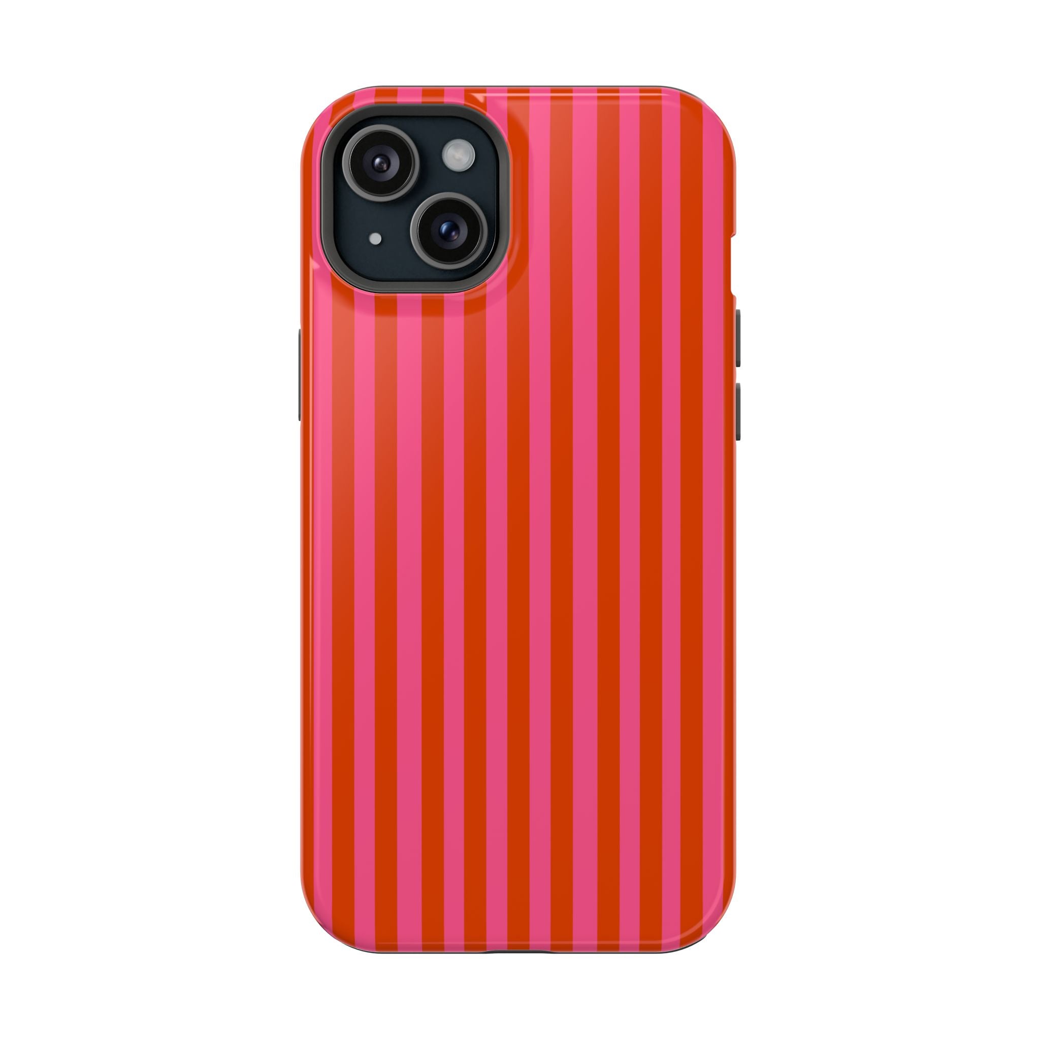 Red & Pink Vertical Stripes Magnetic Impact-Resistant Phone Case