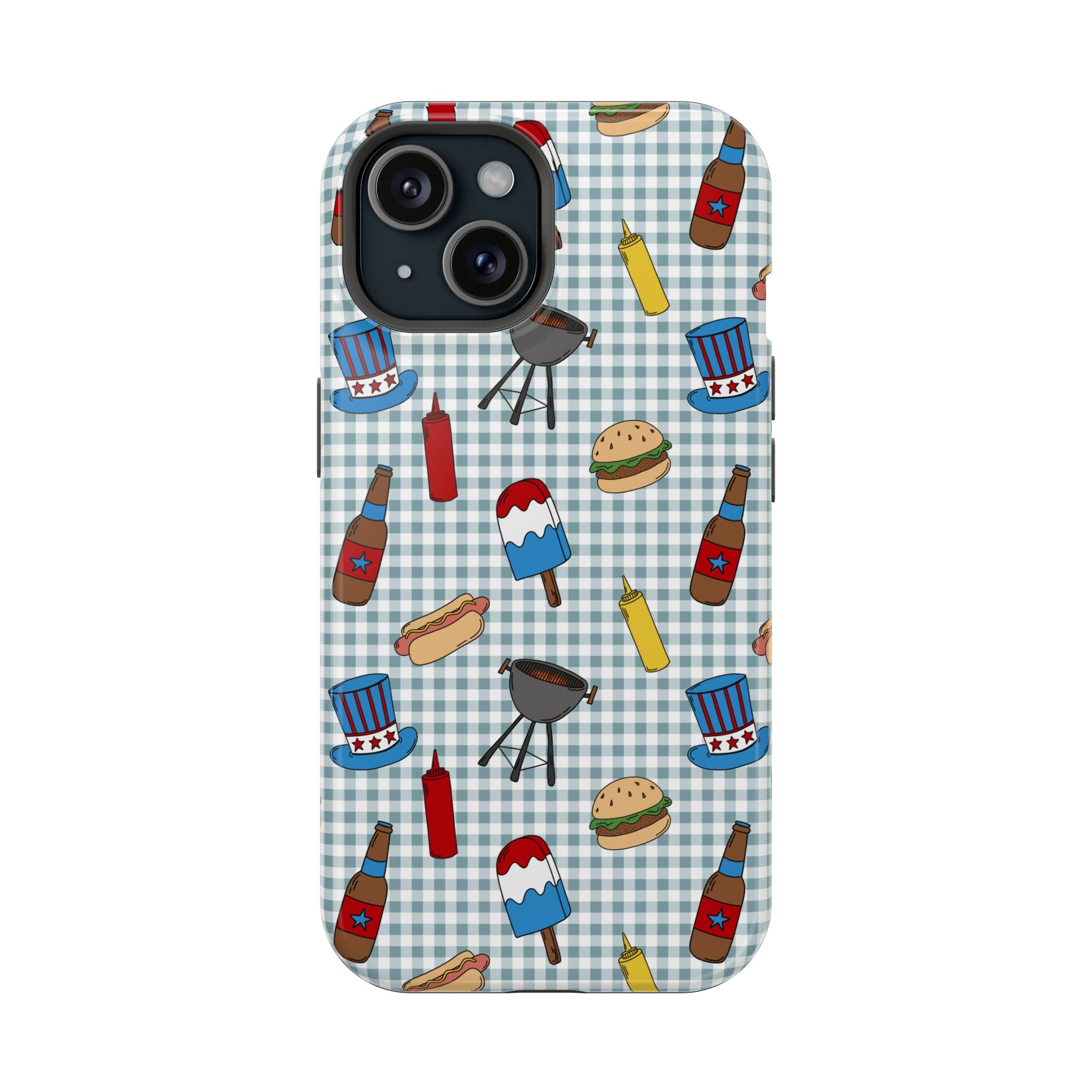 Patriotic BBQ Magnetic Impact-Resistant Case