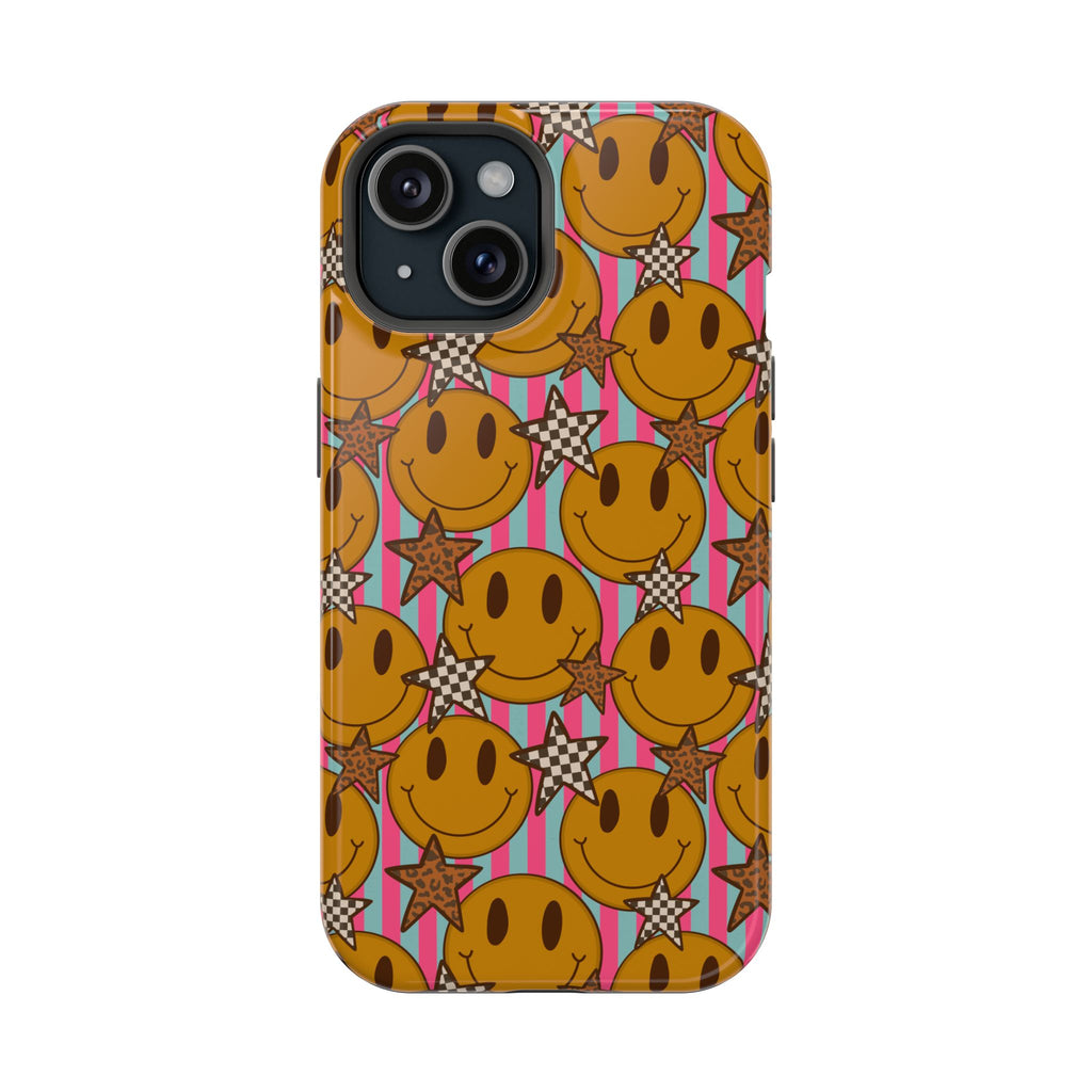 Retro Smiley Pattern Magnetic Impact-Resistant Case