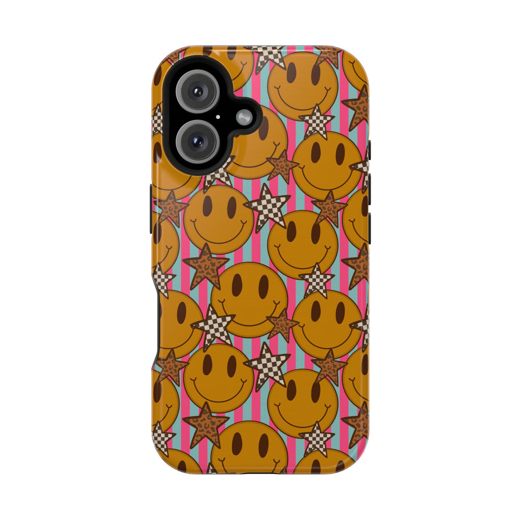 Retro Smiley Pattern Magnetic Impact-Resistant Case