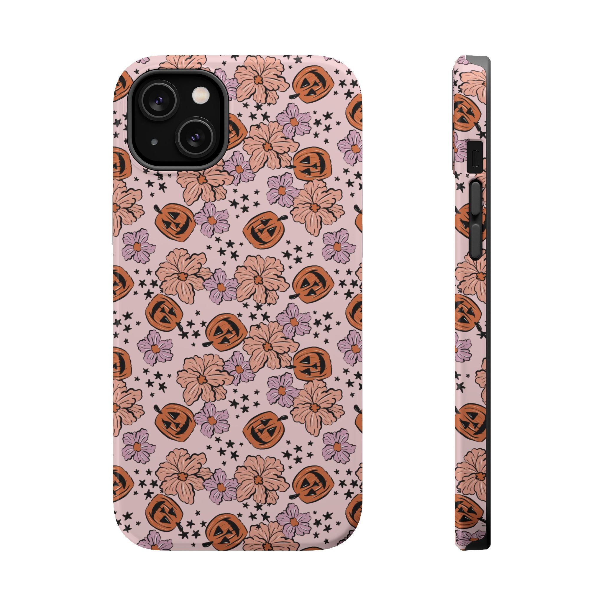 Halloween Pumpkin Floral Magnetic Impact Phone Case