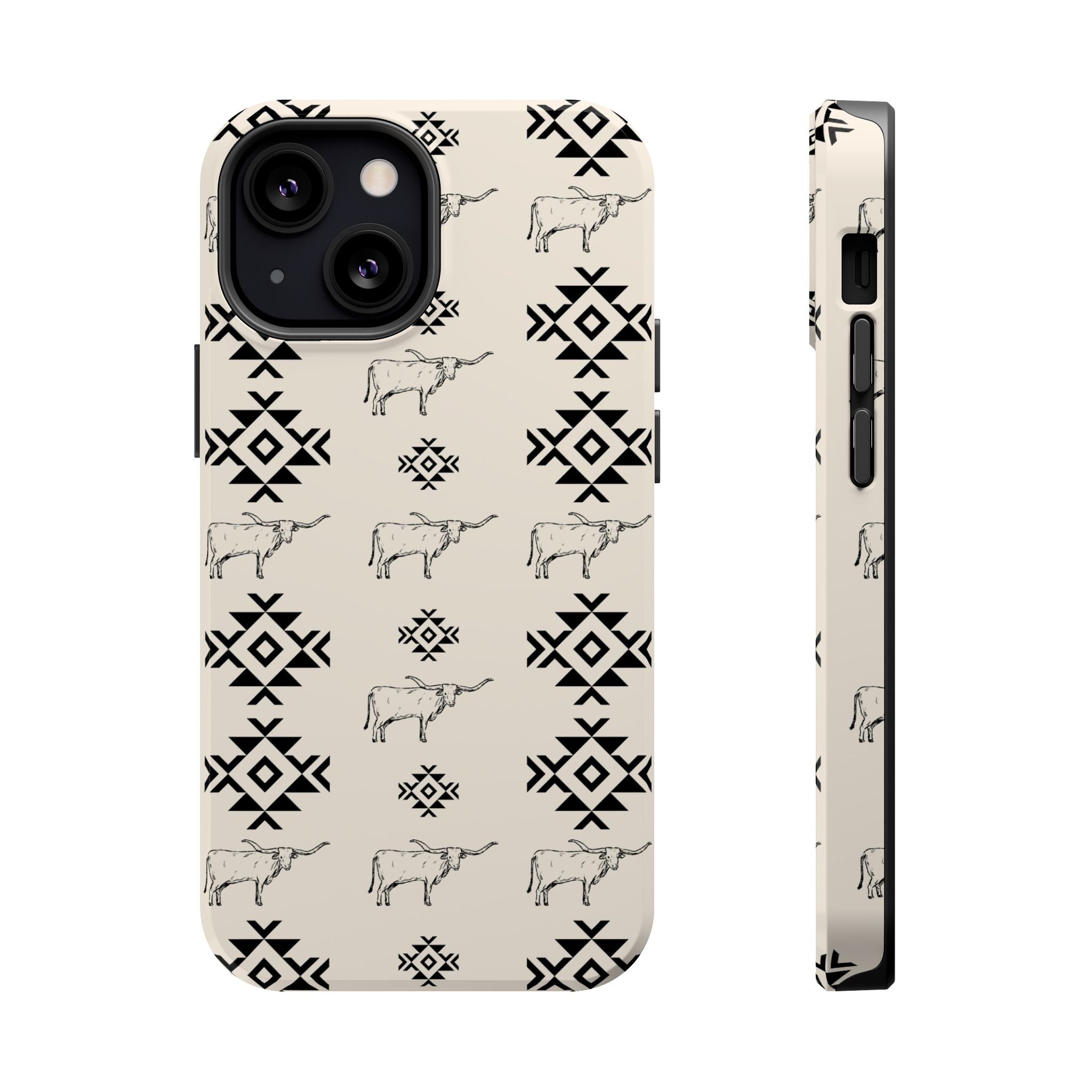 Southwestern Cow Pattern Magnetic Impact-Resistant Phone Case