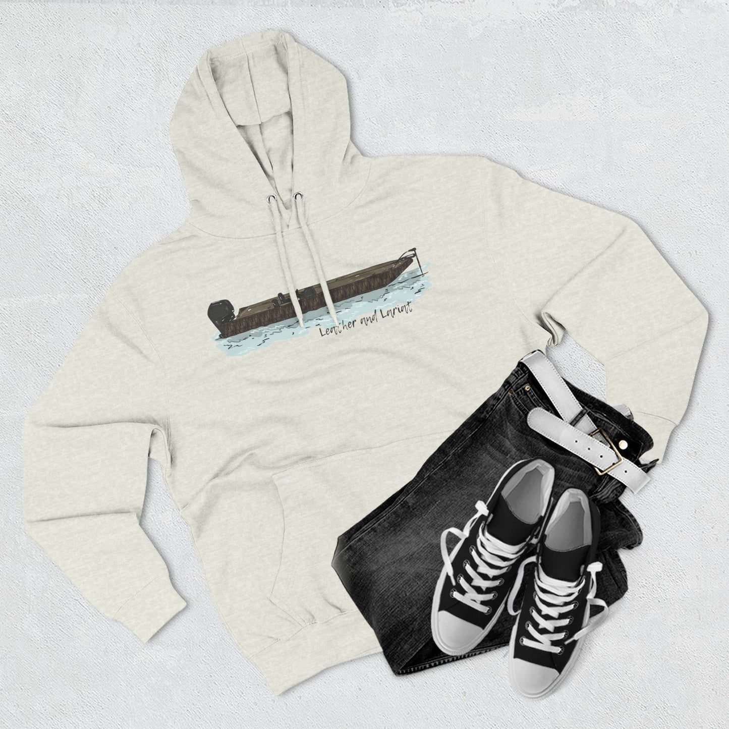 Waterfowl Boat Hoodie Graphic Pullover