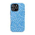 Blue Leopard Print Magnetic Impact-Resistant Phone Case