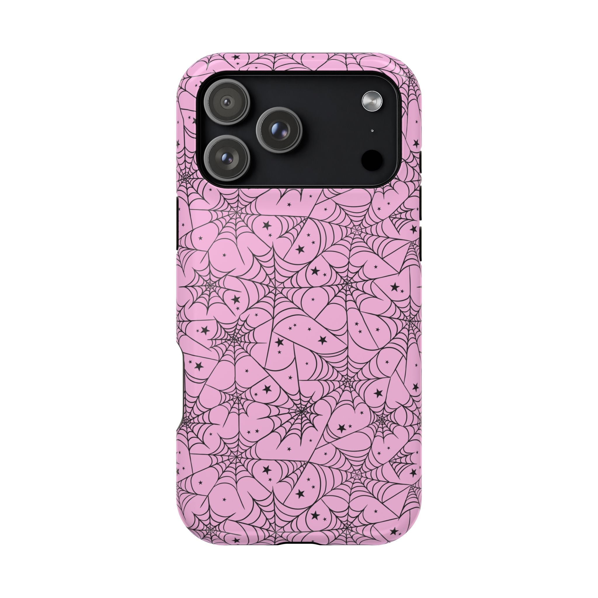 Pink Spiderweb Magnetic Impact Phone Case
