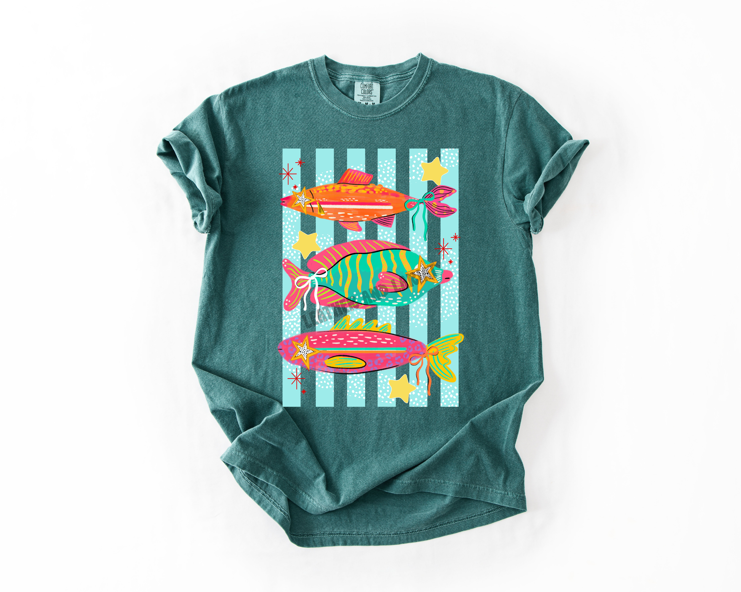 STARRY BOW FISH COMFORT COLOR TEE