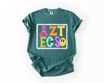 PREPPY AZTECS GAME DAY COMFORT COLORS TEE