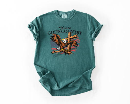 THIS IS GODS COUNTRY COMFORT COLORS TEE