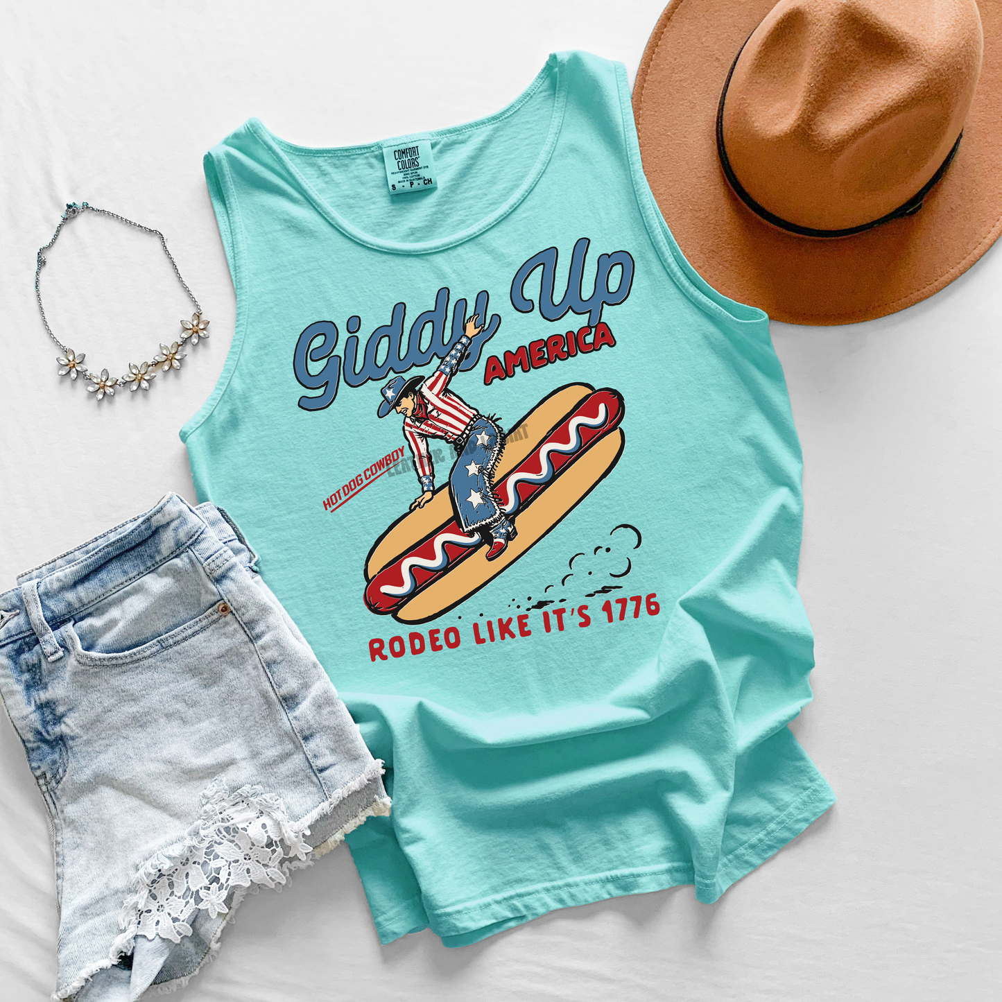 GIDDY UP AMERICA COMFORT COLORS TANK