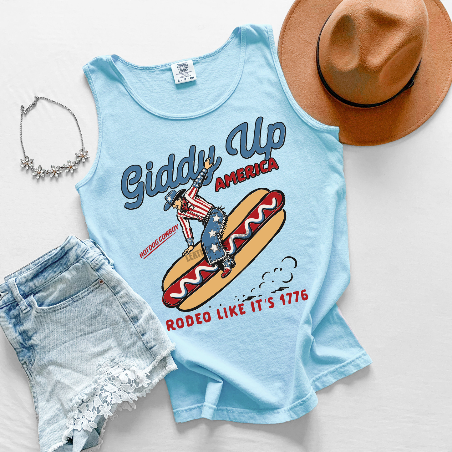 GIDDY UP AMERICA COMFORT COLORS TANK