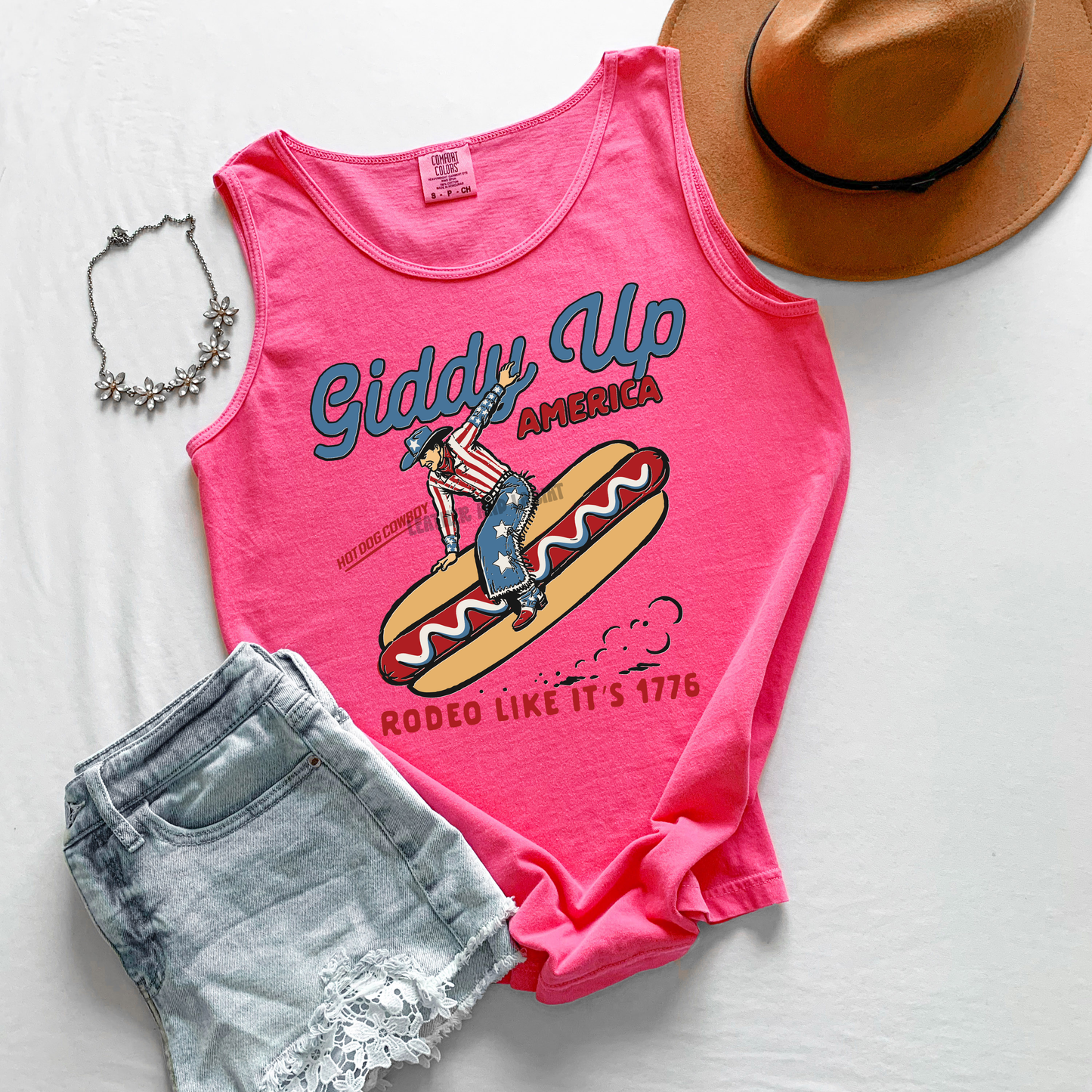 GIDDY UP AMERICA COMFORT COLORS TANK