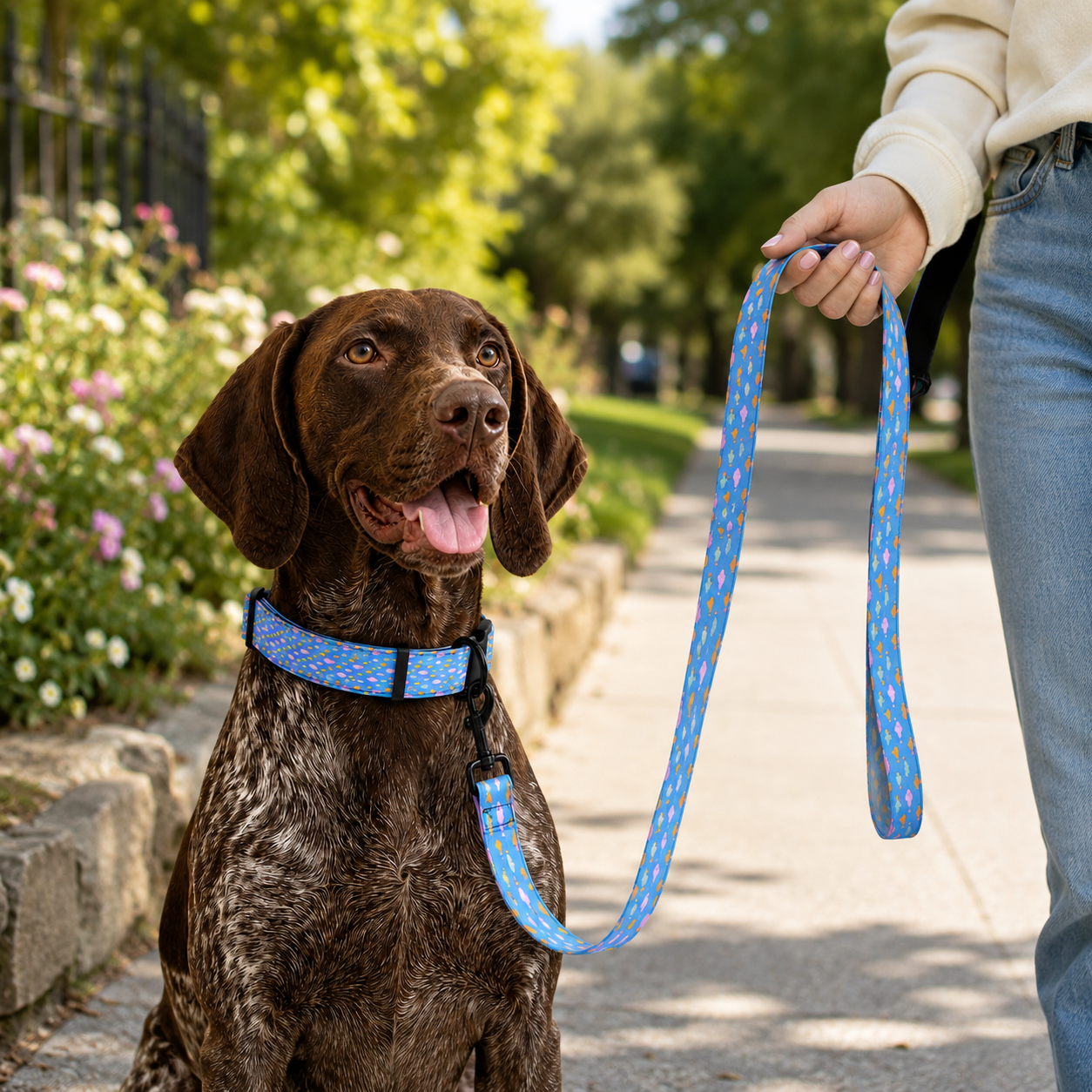 Neon Fish Pet collar & leash