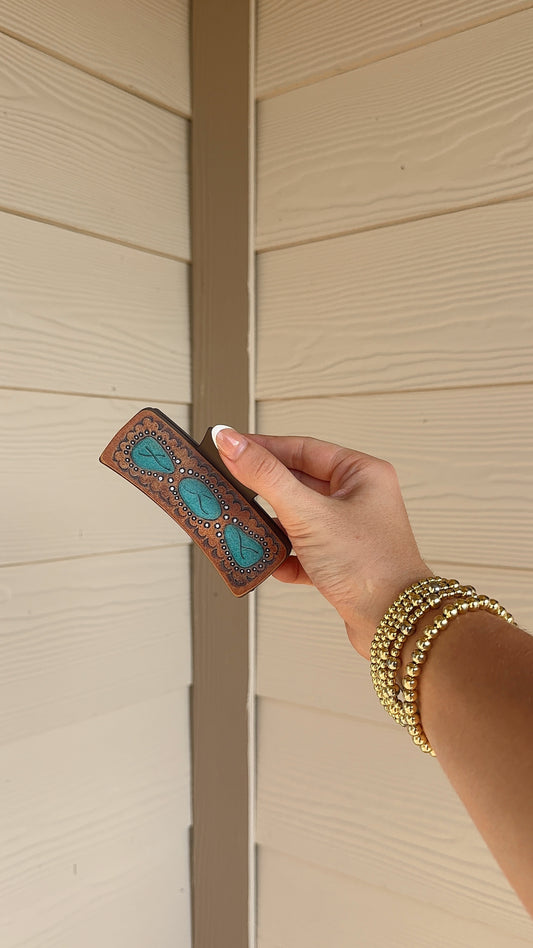 TURQUOISE CLAW CLIP