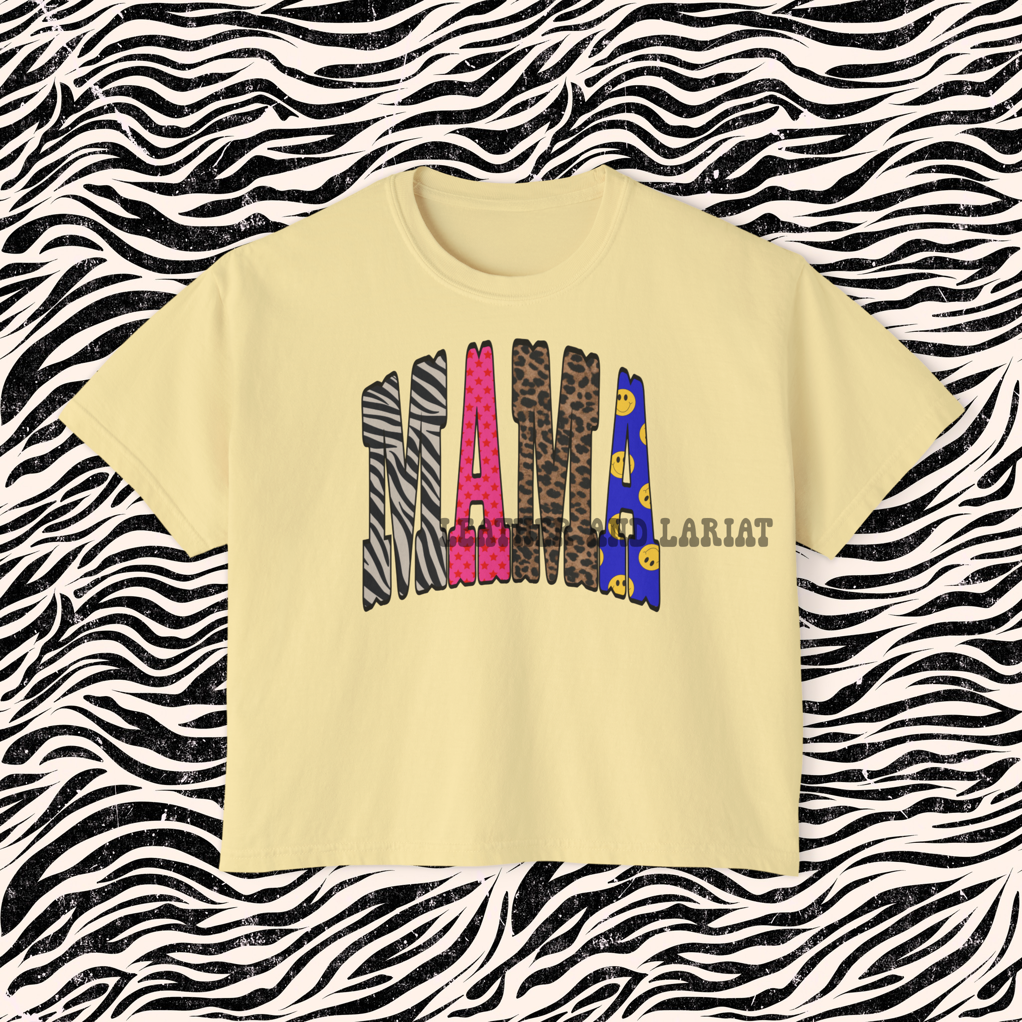 Mama Comfort Colors® Cropped Graphic Tee