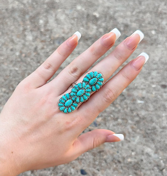 TURQUOISE 3 STACK RING
