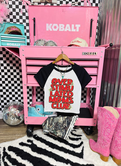 OVERSTIMULATED MOMS CLUB BABY TEE