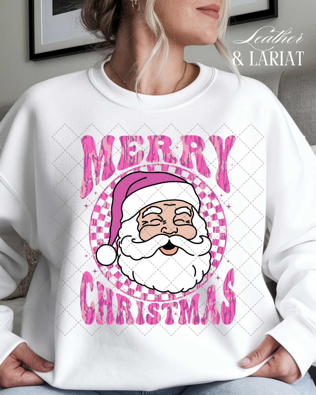 Pink Bottomland Camo Santa