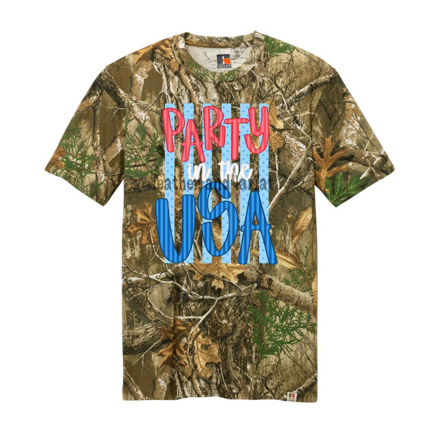 PARTY IN THE USA CAMO TEE
